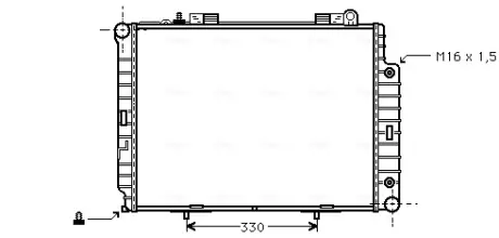 AVA DB Радіатор охолодження W210 2.9TD 96- AVA QUALITY COOLING MS2209