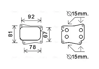 Радіатор масляний MB C-Class (00-), E-Class (02-) 1.8 Kompressor AVA AVA QUALITY COOLING MS3559