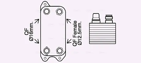 Радіатор масляний КПП MB C-Class (07-), E-Class (09-) AVA AVA QUALITY COOLING MS3686
