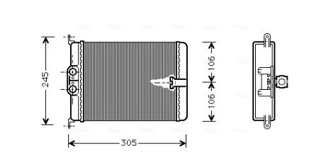 AVA DB Радіатор опалення S-Class W140 AVA QUALITY COOLING MS6187