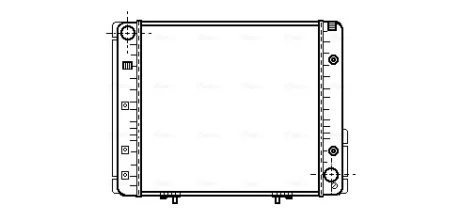 AVA DB Радіатор охолодження двиг. W124, 230 E-TE 85- AVA QUALITY COOLING MSA2065