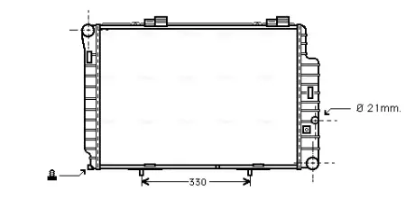 AVA DB Радіатор системи охолодження двигуна C-CLASS (W202) 93- AVA QUALITY COOLING MSA2234