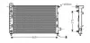AVA DB Радіатор сист. охолодження двиг. MERCEDES W 168 A170 AUT. 98- AVA QUALITY COOLING MSA2282 (фото 1)