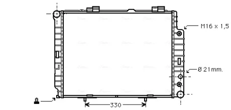Радіатор MBW210 E-KL MT/AT +AC 97- (Ava) AVA QUALITY COOLING MSA2283