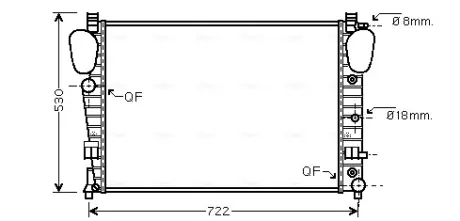 AVA DB Радіатор охолодження S-Class W220 3.2/6.0 99- AVA QUALITY COOLING MSA2309