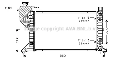 AVA DB Радіатор охолодження АКПП Sprinter 2.2CDI 00- AVA QUALITY COOLING MSA2343