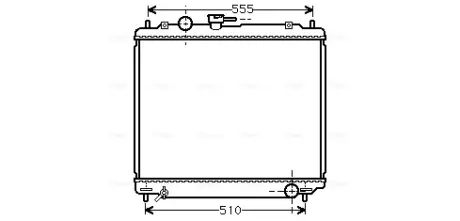 Радіатор, Система охолодження двигуна AVA QUALITY COOLING MT2109