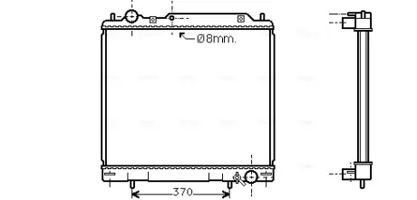 AVA MITSUBISHI Радіатор системи охолодження двигуна L400, DELICA AVA QUALITY COOLING MT2110