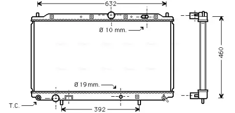 Радіатор, Система охолодження двигуна CLEVER FIT AVA QUALITY COOLING MT2116