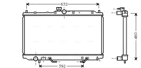 Радіатор, Система охолодження двигуна AVA QUALITY COOLING MT2153