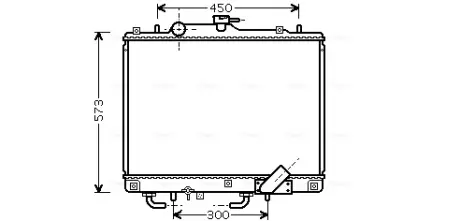 Радіатор, Система охолодження двигуна AVA QUALITY COOLING MT2156