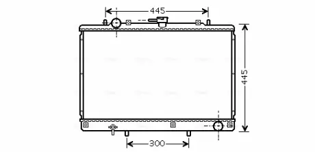 Радіатор, Система охолодження двигуна AVA QUALITY COOLING MT2188