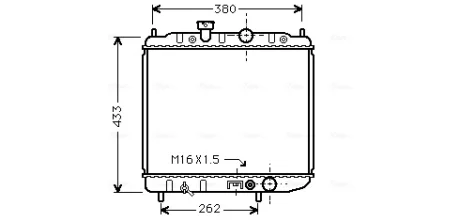 AVA MITSUBISHI Радіатор охолодження двиг. Colt IV, Lancer V 1.3/1.6 92- AVA QUALITY COOLING MTA2036