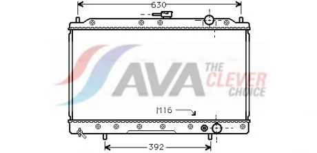 Радіатор охолодження MITSUBISHI Galant VI (E3-A) (вир-во AVA) AVA QUALITY COOLING MTA2043