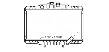 AVA HYUNDAI Радіатор охолодження двиг. H 100 2,5 D 93- (400x598x32) AVA QUALITY COOLING MTA2062