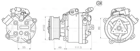 Компресор кондиціонера MITSUBISHI ASX/ LANCER (2007)- (AVA) AVA QUALITY COOLING MTAK294