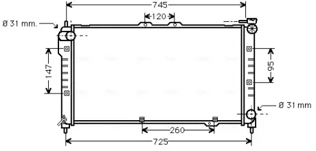 AVA MAZDA радіатор охолодження Mazda 323 F V 1.5/1.8 94- AVA QUALITY COOLING MZ2101