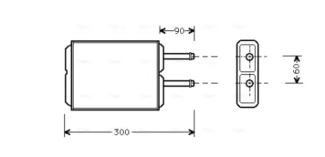 AVA MAZDA Радіатор опалення 626 IV, Xedos 6 91- AVA QUALITY COOLING MZ6124