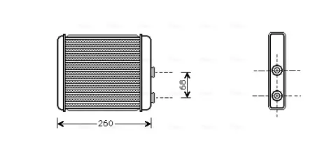 Теплообмінник, система опалення салону AVA QUALITY COOLING OL6260