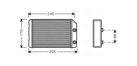 AVA OPEL Радіатор опалення VECTRA B 95- AVA QUALITY COOLING OL6315