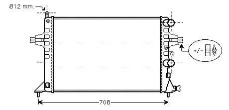 Радіатор охолодження двигуна AVA QUALITY COOLING OLA2255