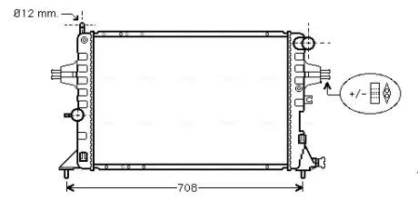 AVA OPEL Радіатор охолодження ASTRA G 2.0-2.2 98- AVA QUALITY COOLING OLA2293