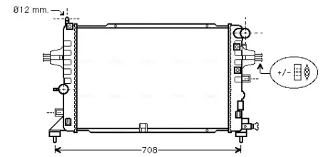 AVA OPEL Радіатор ASTRA H 2,2 04- AVA QUALITY COOLING OLA2381