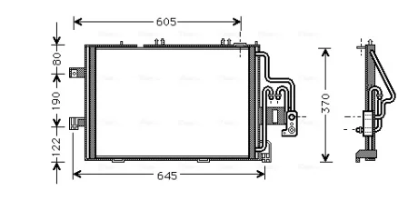 Радиатор кондиционера Opel Combo, Corsa (01-) AVA AVA QUALITY COOLING OLA5307