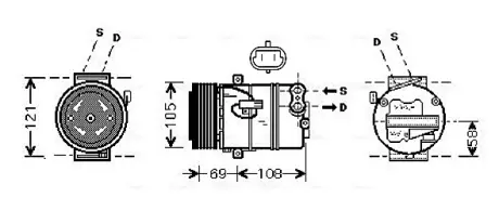 Компресор AVA QUALITY COOLING OLAK438