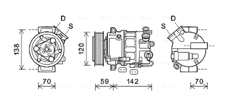 Компрессор кондиционера Opel Insignia (09-) 2.0CDTi AVA AVA QUALITY COOLING OLK577