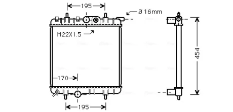 Автозапчасть AVA QUALITY COOLING PE2243