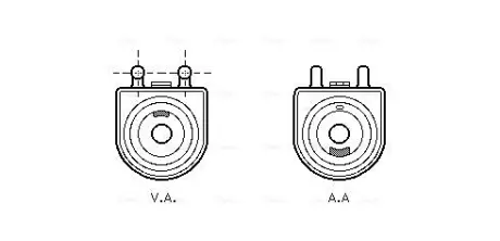 AVA CITROEN Масляний радіатор Berlingo, C4 I, C5 I, Xsara, Peugeot 206/306/307/407, Partner 1.9D/2.0 AVA QUALITY COOLING PE3271