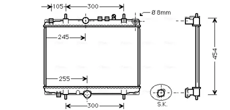 AVA CITROEN Радіатор сист. охолодження C5 1,8 00- AVA QUALITY COOLING PEA2208