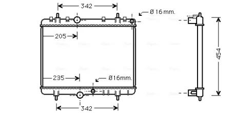 AVA Радіатор охолодження (механіка) C5 2,0 04- AVA QUALITY COOLING PEA2249