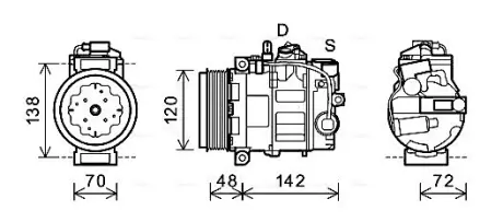 Компресор кондицiонера AVA QUALITY COOLING PRAK064