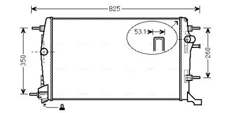 Радіатор, Система охолодження двигуна AVA QUALITY COOLING RT2414