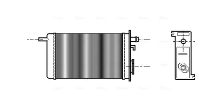 AVA Радіатор пічки RENAULT TRAFIC P1400 (1981) 2.1 AVA QUALITY COOLING RT6096