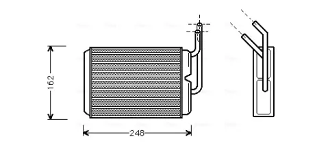 Теплообмінник, система опалення салону AVA QUALITY COOLING RT6220
