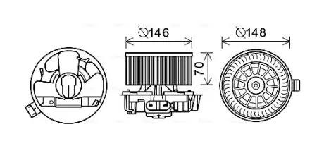 Вентилятор обігрівача салону Renault Clio III AVA AVA QUALITY COOLING RT8576