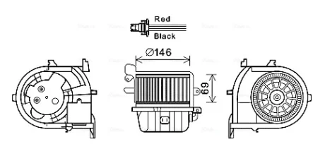 Вентилятор салону AVA QUALITY COOLING RT8588