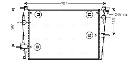 AVA RENAULT Радіатор системи охолодження FLUENCE Z.E. 12- AVA QUALITY COOLING RTA2573