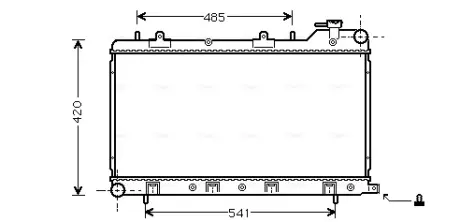 AVA SUBARU Радіатор IMPREZA 1,5-1,8 98- AVA QUALITY COOLING SU2045