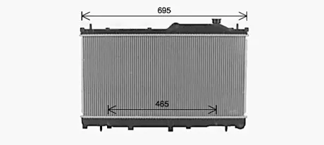 Радіатор, Система охолодження двигуна AVA QUALITY COOLING SU2116