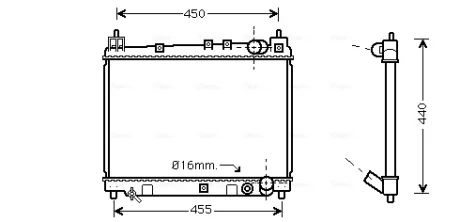 Радіатор, Система охолодження двигуна CLEVER FIT AVA QUALITY COOLING TO2258