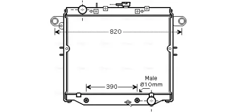 Радіатор охолодження двигуна Toyota LC100 (98-08) 4,2d AT AVA AVA QUALITY COOLING TO2378