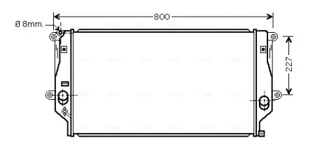 Радіатор, Система охолодження двигуна AVA QUALITY COOLING TO2401