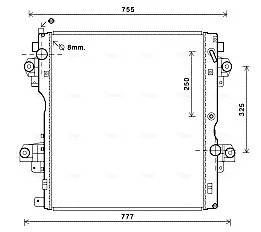 AVA TOYOTA Радіатор охолодження двиг. Land Cruiser Prado 3.0 D-4D AVA QUALITY COOLING TO2604