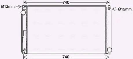 AVA TOYOTA Радіатор системи охолодження двигуна RAV 4 IV 2.0 12-, LEXUS AVA QUALITY COOLING TO2748