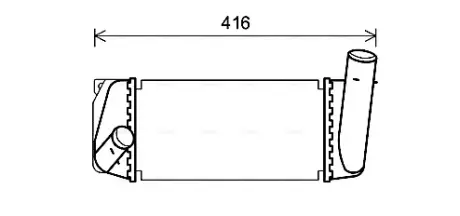 AVA TOYOTA Інтеркулер AURIS 1.4 D-4D 12-, COROLLA 1.4 D-4D 06- AVA QUALITY COOLING TO4668