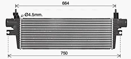 Інтеркулер TOYOTA HILUX MK VIII (2015) (вир-во AVA) AVA QUALITY COOLING TO4774